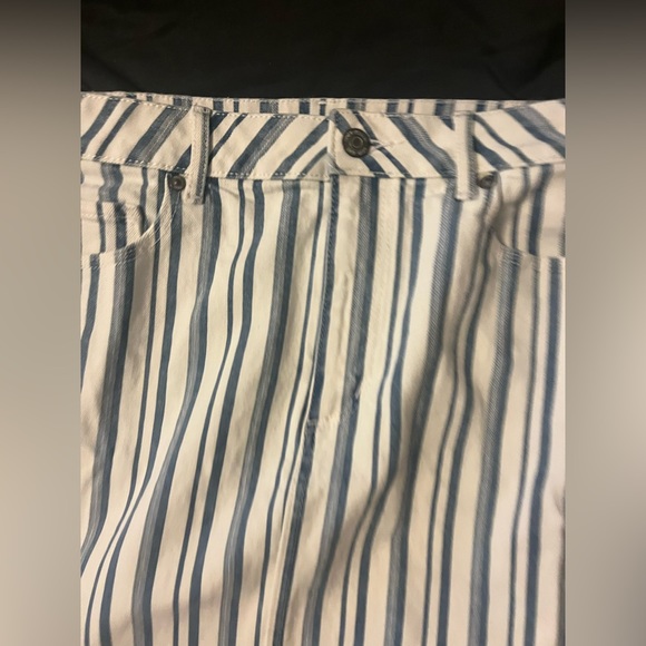 LOFT NWT Striped Jean Skirt 🌵6 - Picture 6 of 6